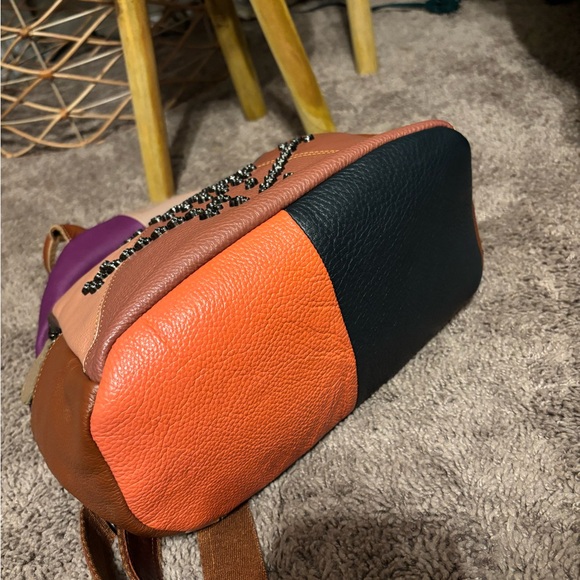 Amerileather joreah leather skull medium purse backpack bag - Picture 7 of 9